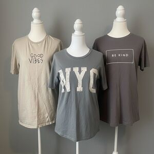 Trio of Graphic Tees - NYC, Good Vibes, & Be Kind